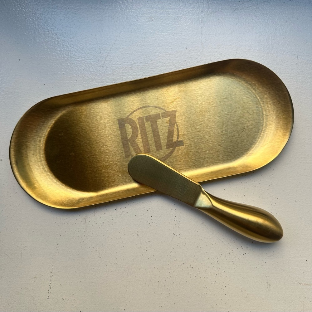 Gold Ritz Cracker Collectible Charcuterie Plate